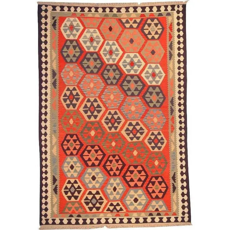 One Of The Kind Ardabil Persian Kilim 9'0" x 5'10"